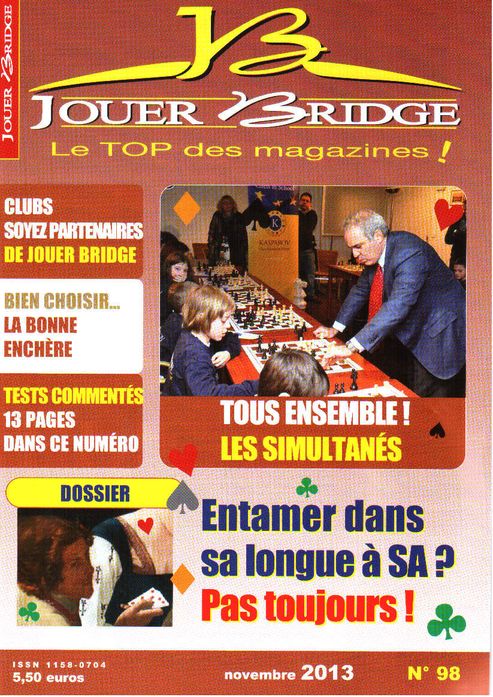 Couverture du magazine Numéro 98 Jouer Bridge - Entamer dans sa longue à SA ?