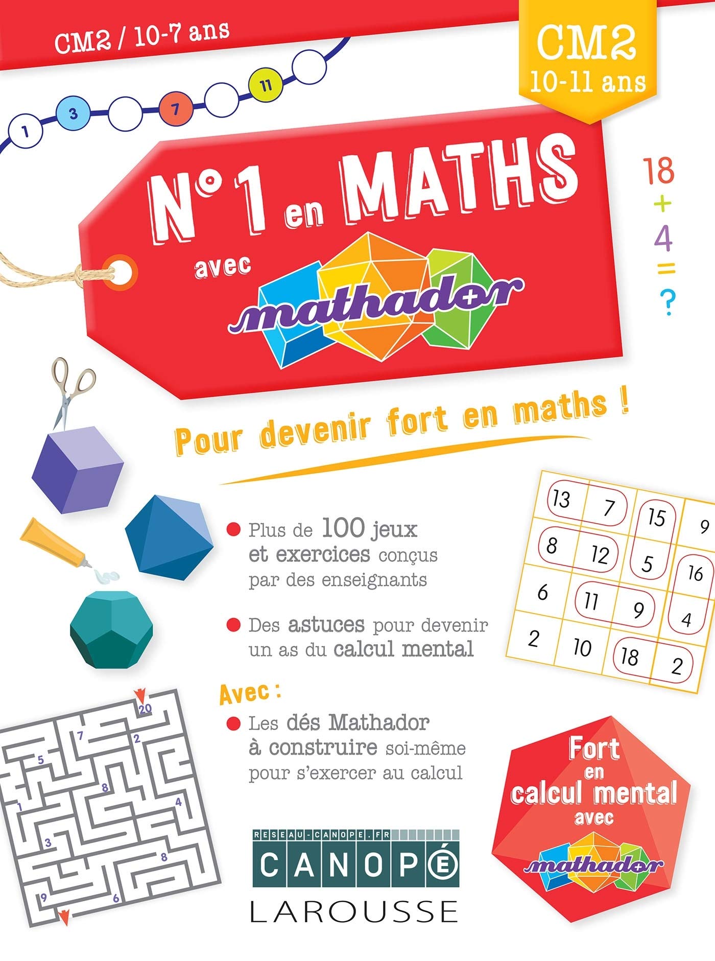 Couverture du livre Numéro 1 en maths avec Mathador CM2 de Éric Trouillot