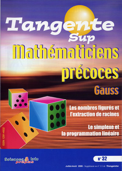 Couverture du magazine Tangente Sup 32 - Mathématiciens précoces