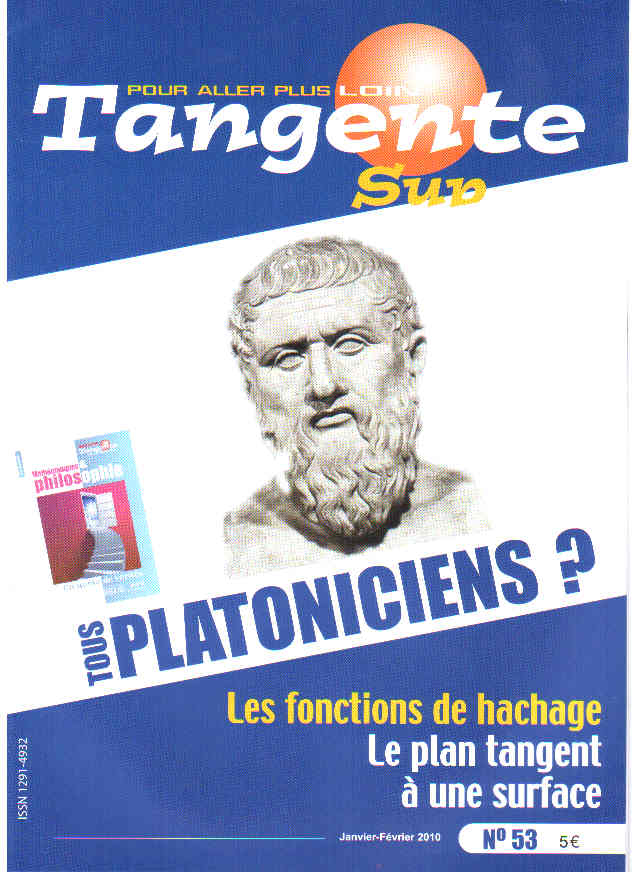 Couverture du magazine Tangente Sup 53 - Tous platoniciens