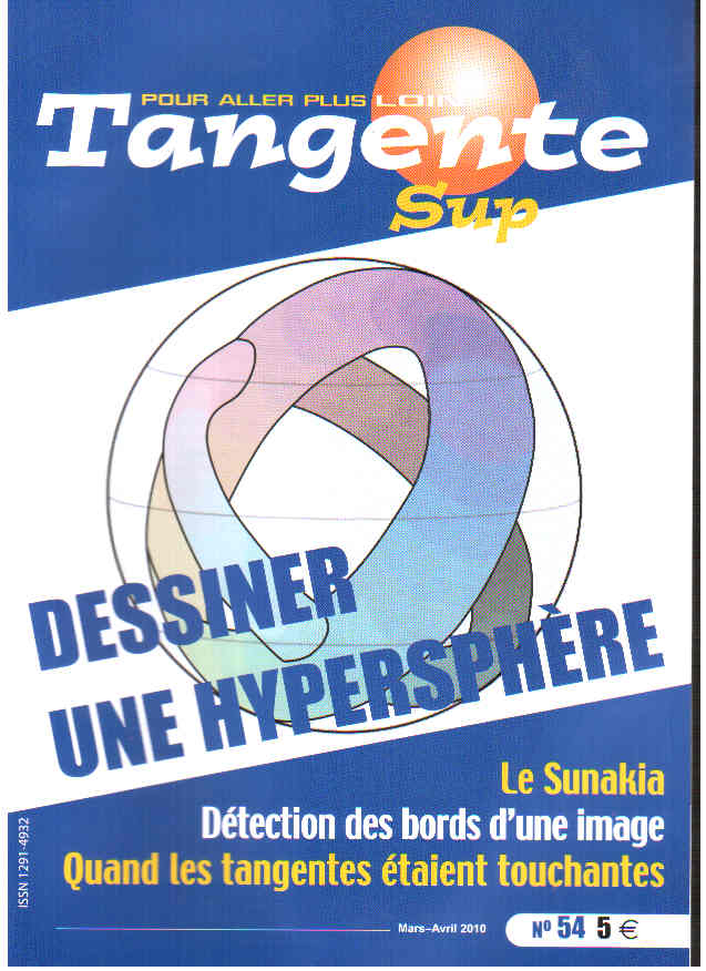 Couverture du magazine Tangente Sup 54 - Dessiner une hypersphère