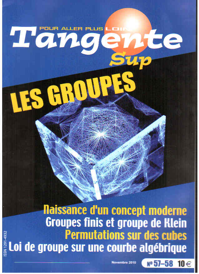 Couverture du magazine Tangente Sup 57/58 - Les groupes