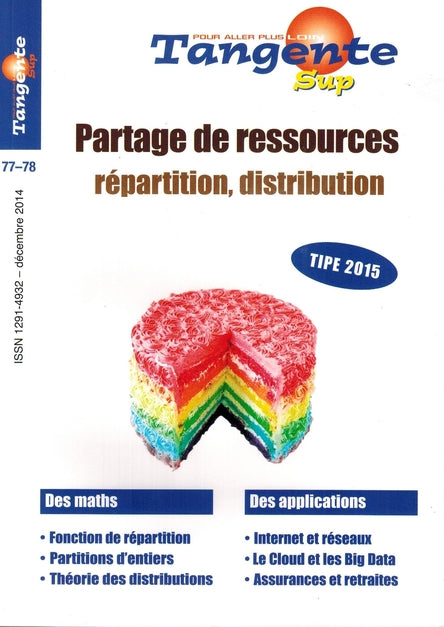 Couverture du magazine Tangente Sup 77/78 - Partage de ressources