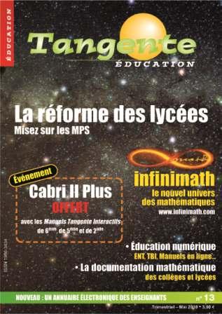 Couverture du magazine Numéro 13 Tangente éducation -  La réforme des lycées