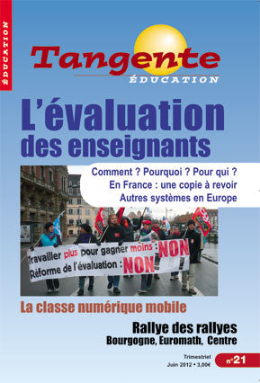 Couverture du magazine Numéro 21 Tangente éducation -  L'évaluation des enseignants