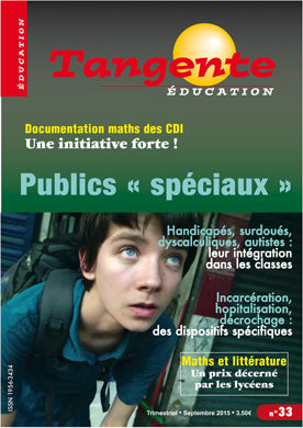 Couverture du magazine Numéro 33 Tangente éducation - Publics spéciaux