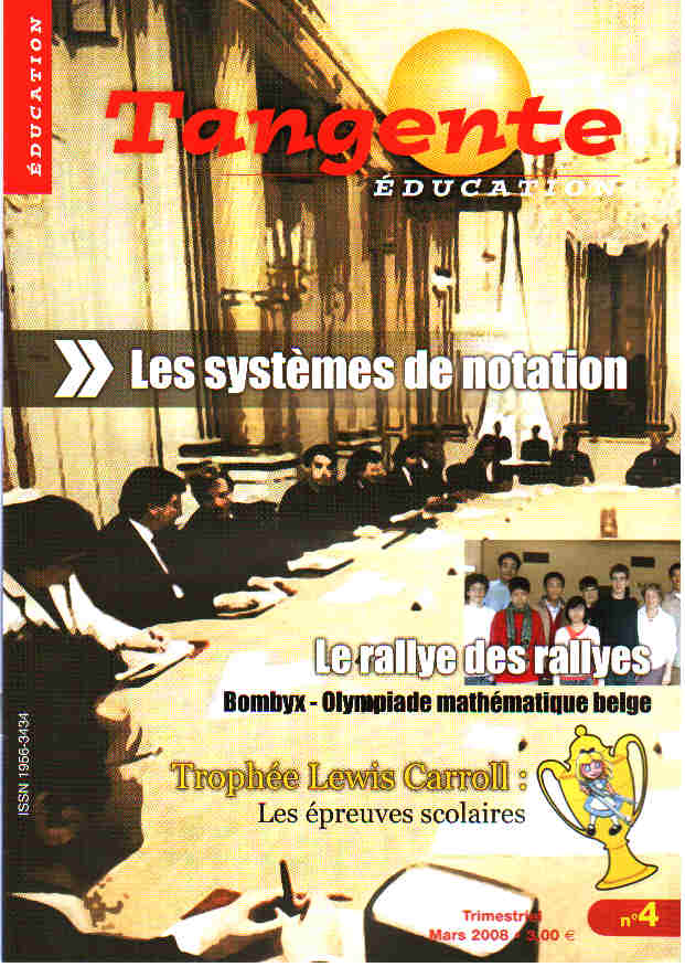 Couverture du magazine Numéro 4 Tangente éducation - les systèmes de notations