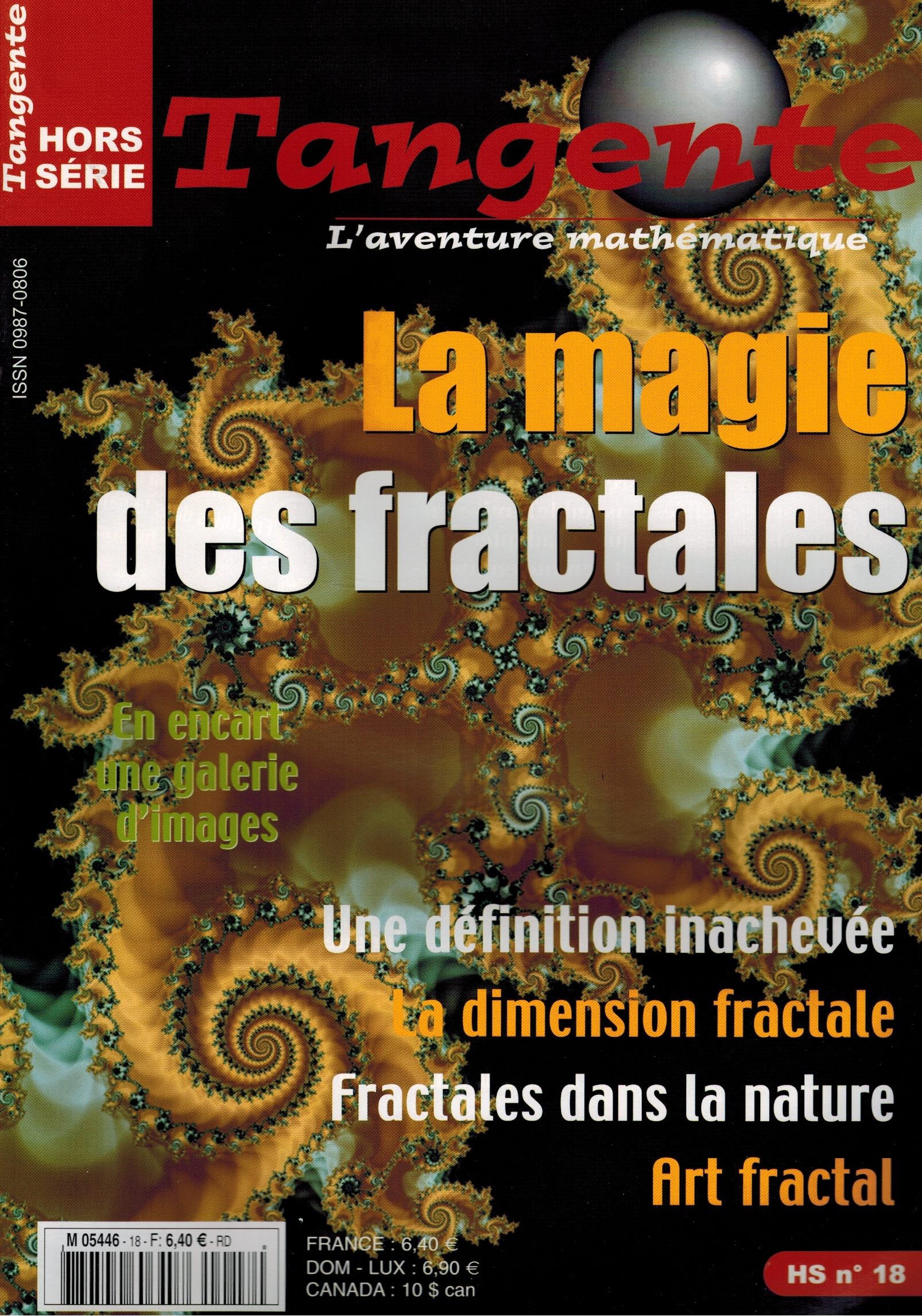Couverture du magazine Tangente Hors-Série Thématique 18 - Les fractales