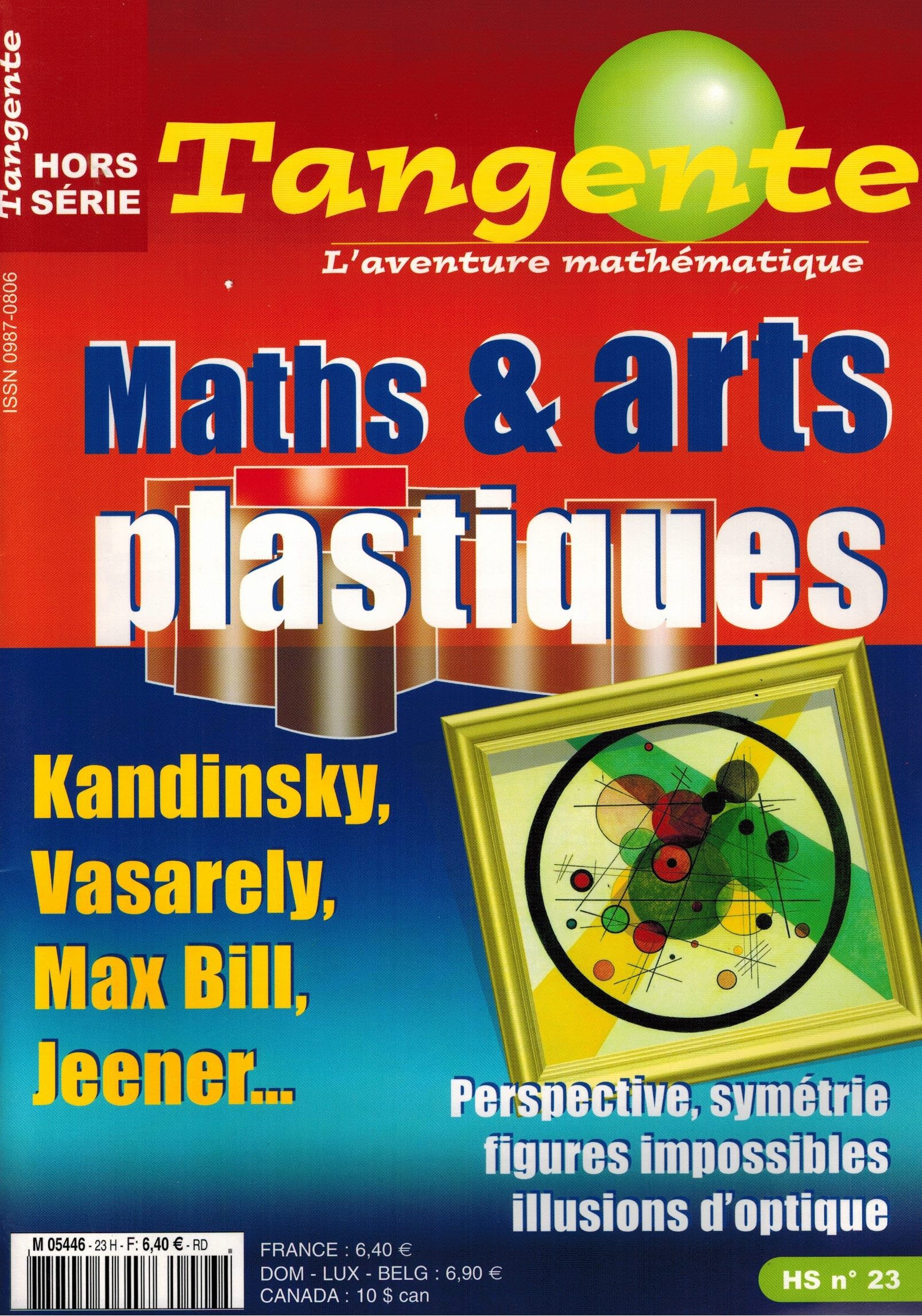 Couverture du magazine Tangente Hors-Série Thématique 23 - Maths et Arts plastiques