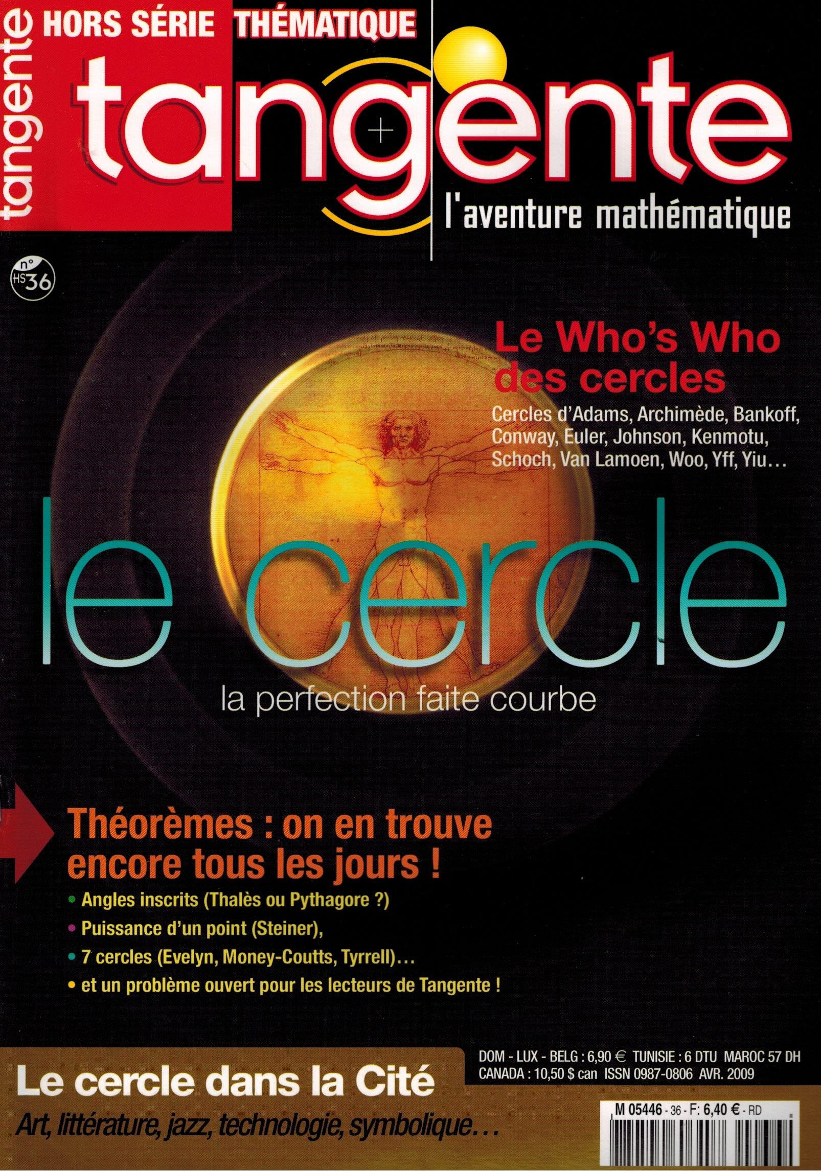 Couverture du magazine Tangente Hors-Série Thématique 36 -  Le cercle