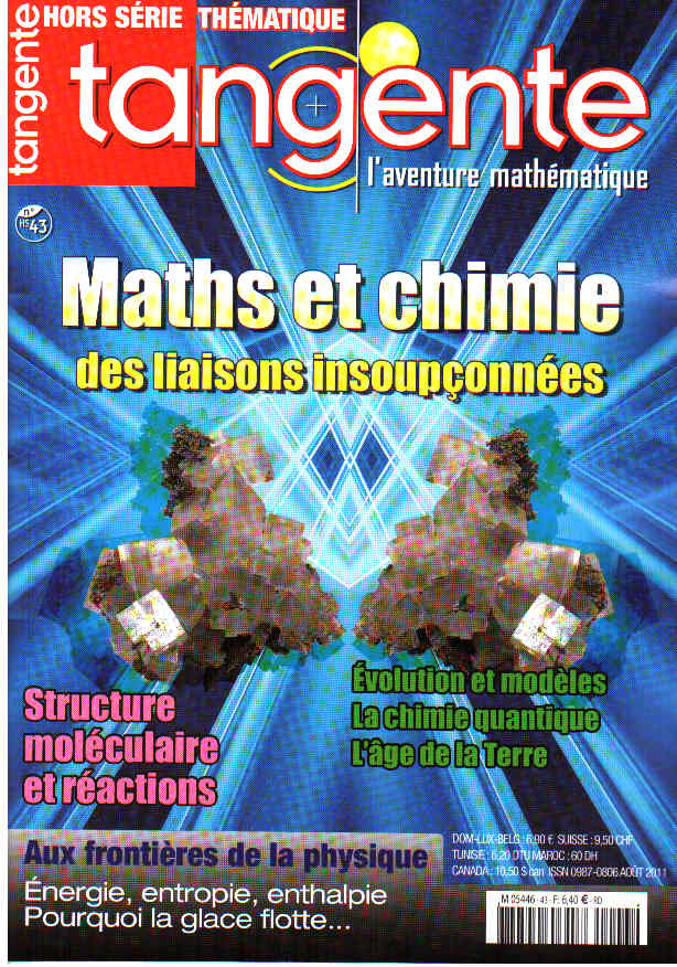 Couverture du magazine Tangente Hors-Série Thématique 43 - Maths et Chimie