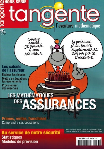 Couverture du magazine Tangente Hors-Série Thématique 57 - Les mathématiques des assurances