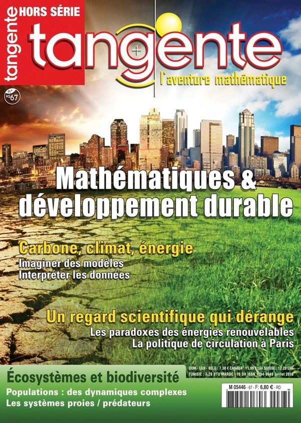 Couverture du magazine Tangente Hors-Série Thématique 67 - mathématiques et développement durable