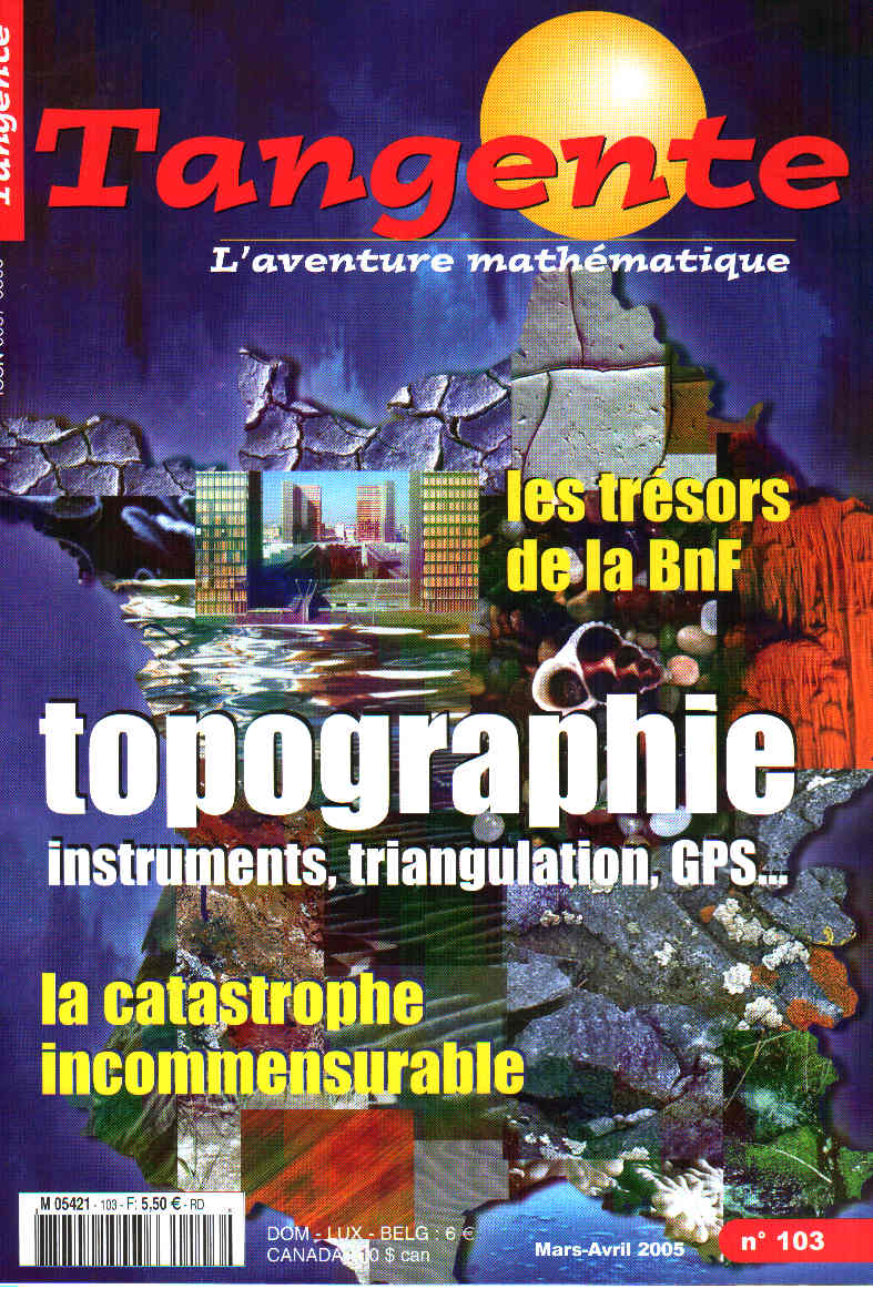 Couverture du magazine Numéro 103 Tangente magazine - Topographie