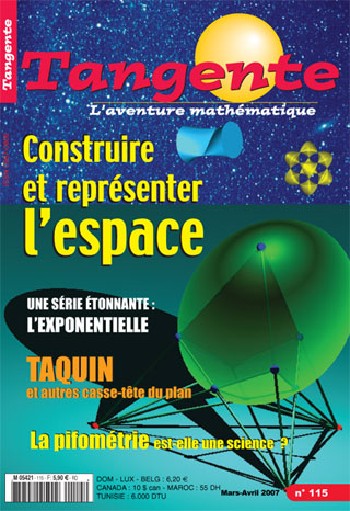Couverture du magazine Numéro 115 Tangente magazine - Construire et représenter l'espace