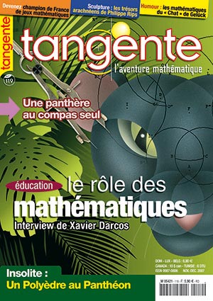 Couverture du magazine Numéro 119 Tangente magazine - Le rôle des mathématiques