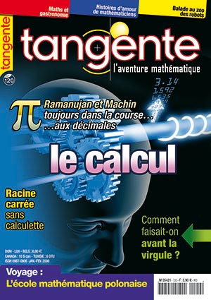 Couverture du magazine Numéro 120 Tangente magazine - Le calcul