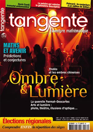 Couverture du magazine Numéro 134 Tangente magazine - Ombre & Lumière