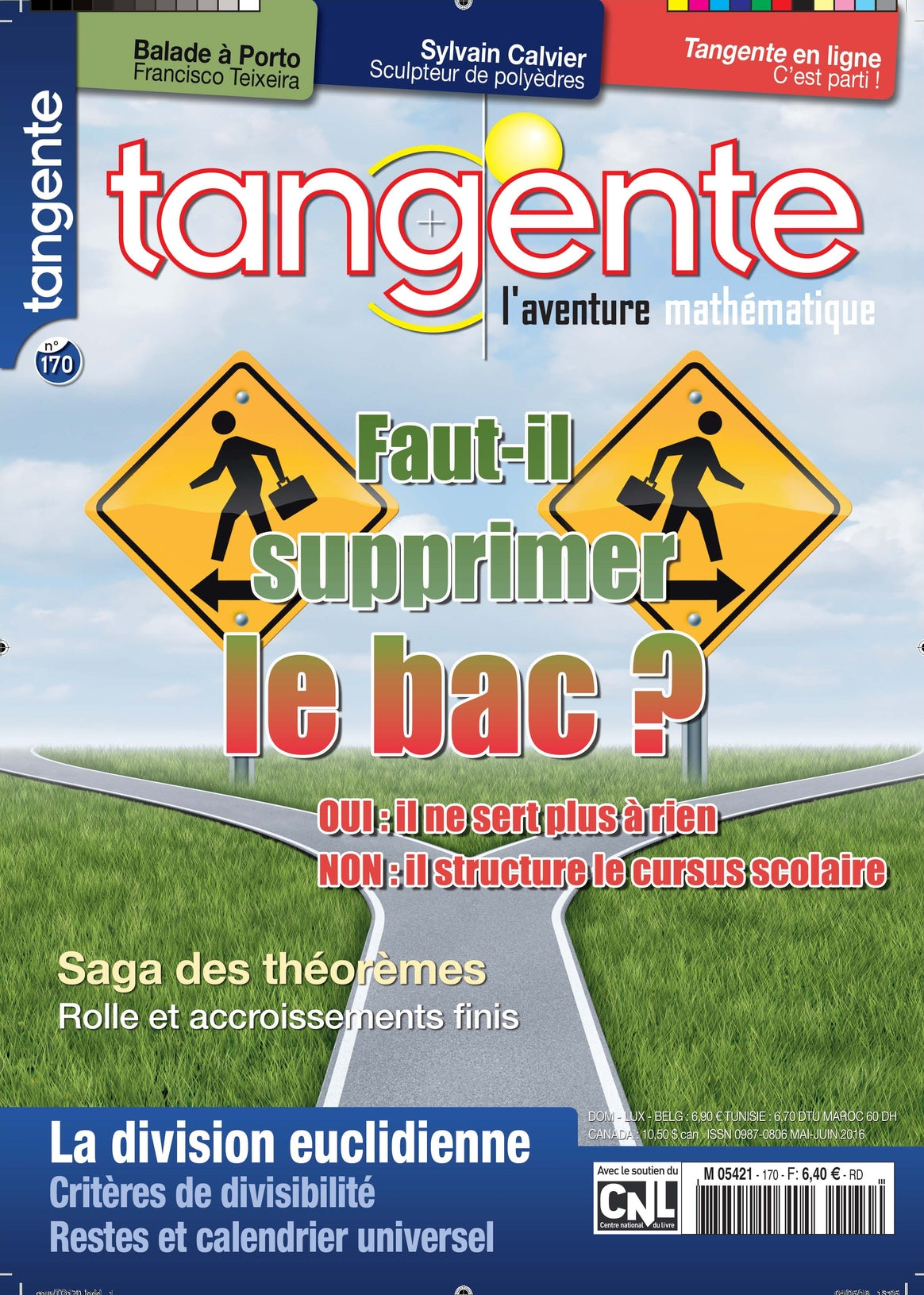 Couverture du magazine Numéro 170 Tangente magazine - Faut-il supprimer le bac ?