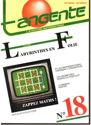 Couverture du magazine Numéro 18 Tangente magazine -  Labyrinthes en folie