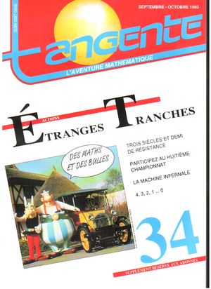 Couverture du magazine Numéro 34 Tangente magazine -  Étranges tranches