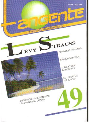 Couverture du magazine Numéro 49 Tangente magazine - Levy Strauss