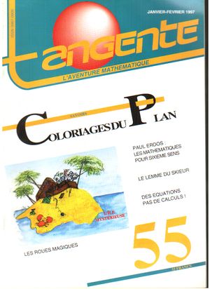 Couverture du magazine Numéro 55 Tangente magazine - Coloriages du plan