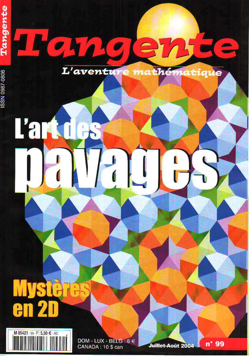 Couverture du magazine Numéro 99 Tangente magazine - L'art des pavages